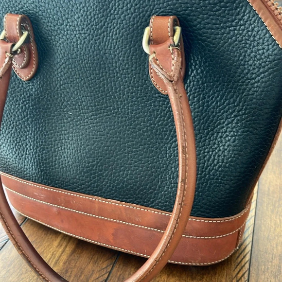 Dooney & Bourke handbag leather satchel black brown - Picture 16 of 16